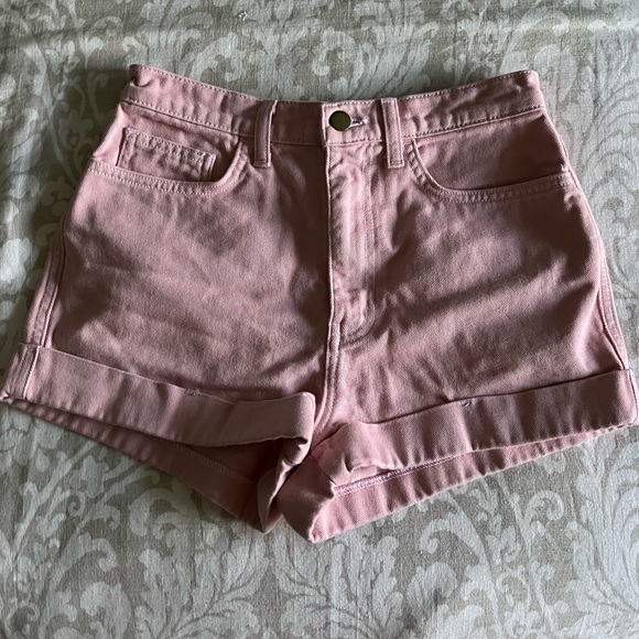 Pink denim shorts - Picture 1 of 6